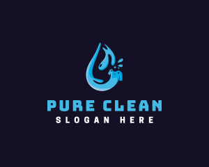 Detergent - Water Shirt Laundry logo design