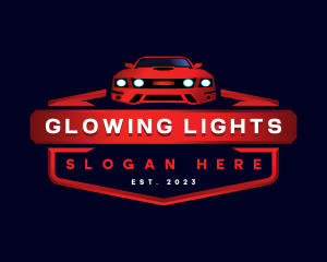 Lights - Mustang Detailing Car logo design