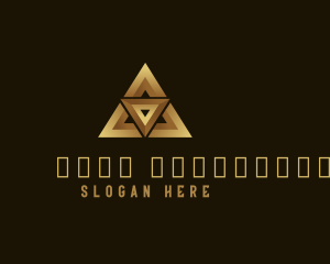 Gold Luxury Triangle Logo