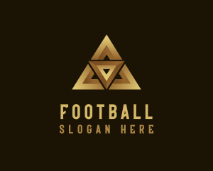 Gold Luxury Triangle Logo