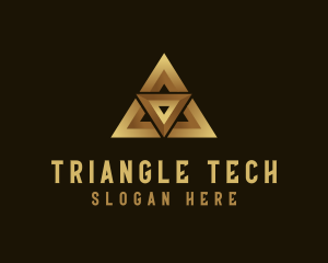 Gold Luxury Triangle logo design