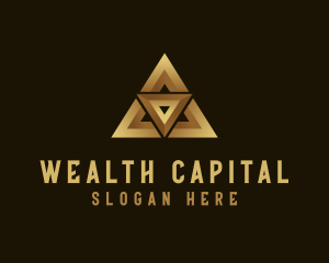 Gold Luxury Triangle logo design