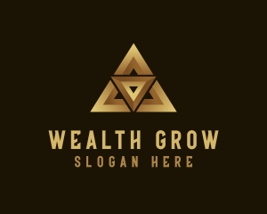 Gold Luxury Triangle logo design