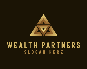 Gold Luxury Triangle logo design