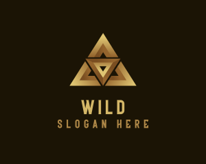 Structure - Gold Luxury Triangle logo design