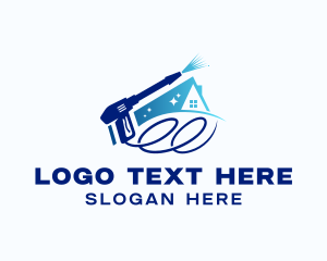 Cleaner - Home Cleaning Powe Washer logo design