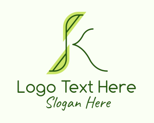 Venture - Green Letter K logo design