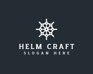 Helm - Ship Steering Wheel logo design