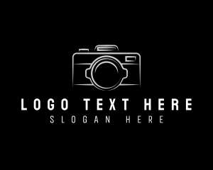 Vlogging - Camera Photography Lens logo design