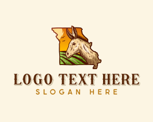 Map - Missouri Mule Farm logo design