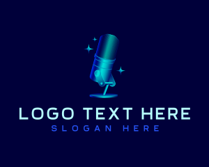Sing - Audio Microphone Podcast logo design