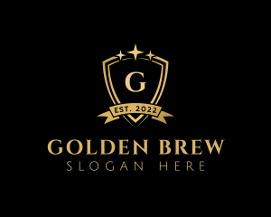 Golden Star Shield logo design