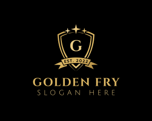 Golden Star Shield logo design