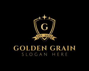 Golden Star Shield logo design