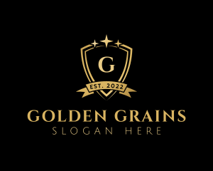 Golden Star Shield logo design