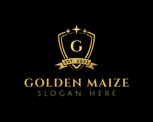 Golden Star Shield logo design