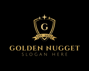 Golden Star Shield logo design