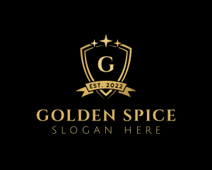 Golden Star Shield logo design