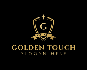 Golden Star Shield logo design