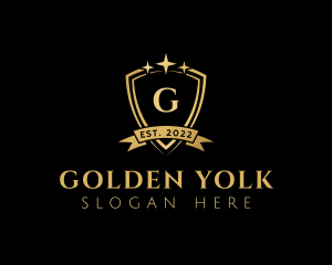 Golden Star Shield logo design