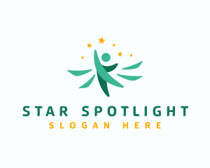 Leadership Success Star logo design