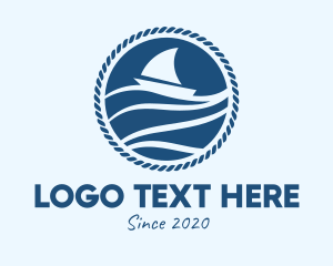 Water Sports - Sea Sail Boat logo design