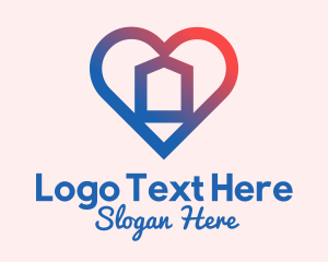 Lover - Heart Housing Realty logo design