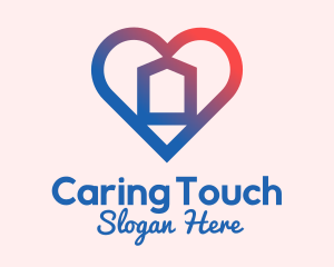 Caregiving - Heart Housing Realty logo design