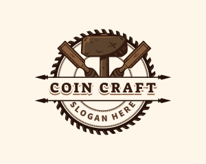 Hammer Saw Crafting logo design