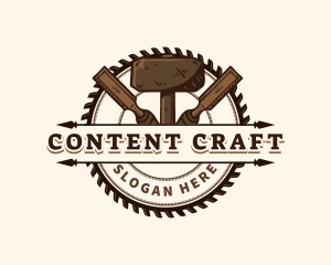 Hammer Saw Crafting logo design