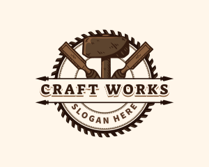 Crafting - Hammer Saw Crafting logo design