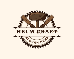 Hammer Saw Crafting logo design