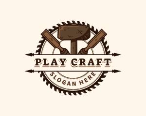 Hammer Saw Crafting logo design