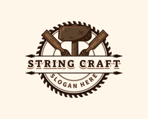 Hammer Saw Crafting logo design