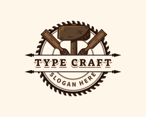 Hammer Saw Crafting logo design