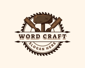 Hammer Saw Crafting logo design