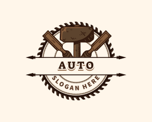 Sawmill - Hammer Saw Crafting logo design