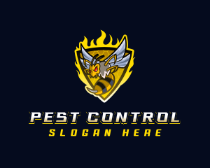 Gaming Bee Insect logo design