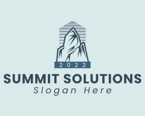 Simple Mountain Summit logo design