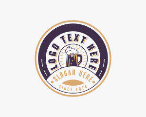 Weizen Glass - Beer Pub Liquor logo design