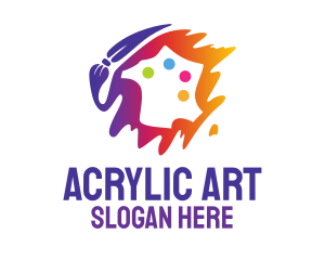 Acrylic - Art Paint Palette logo design
