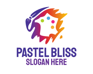 Pastel - Art Paint Palette logo design