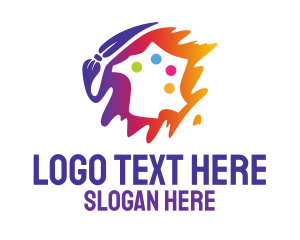 Splatter - Art Paint Palette logo design