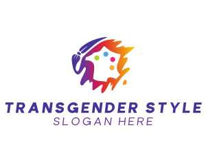 Transgender - Art Paint Palette logo design