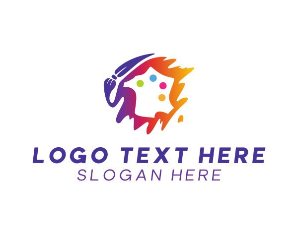 Lgbtiq - Art Paint Palette logo design