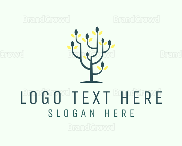 Organic Flower Tree Logo