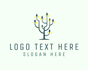 Abstract - Organic Flower Tree logo design