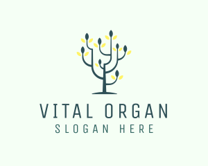 Organic Flower Tree logo design