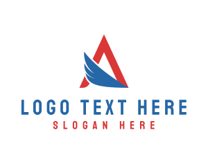 Usa - Patriotic Letter A American logo design