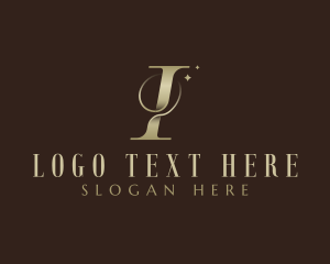 Golden - Luxury Jewelry Boutique Letter I logo design